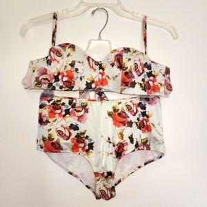 Rosa Mosario Bikini "Hotel Matinez" multi color/white high Waisted XL